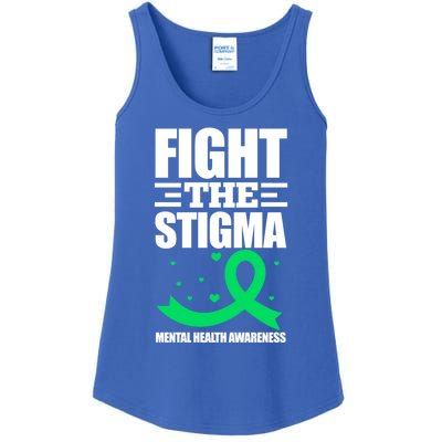 Fight The Stigma Tal Health Awareness Anxiety Anxious Gift Ladies Essential Tank