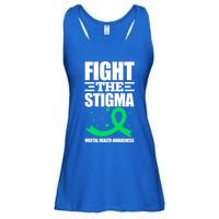 Fight The Stigma Tal Health Awareness Anxiety Anxious Gift Ladies Essential Flowy Tank