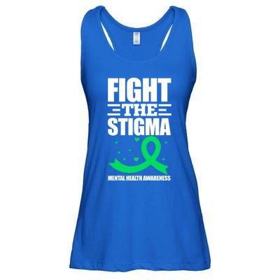 Fight The Stigma Tal Health Awareness Anxiety Anxious Gift Ladies Essential Flowy Tank