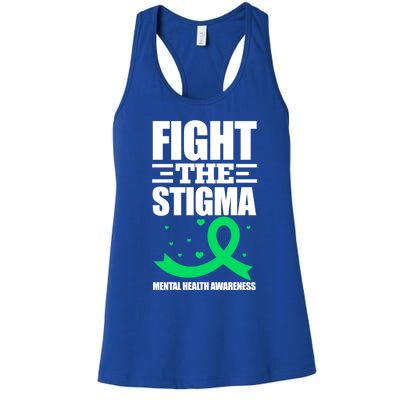 Fight The Stigma Tal Health Awareness Anxiety Anxious Gift Women's Racerback Tank