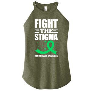 Fight The Stigma Tal Health Awareness Anxiety Anxious Gift Women's Perfect Tri Rocker Tank