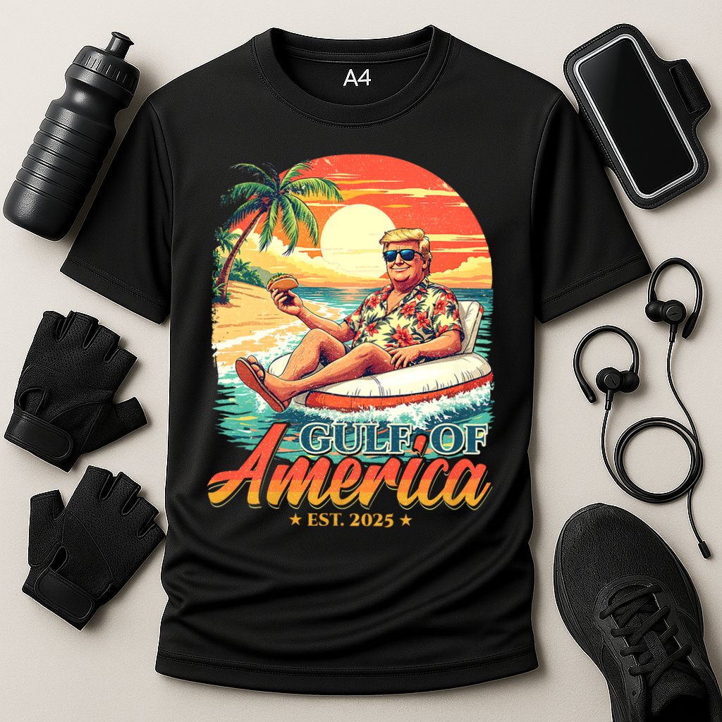 Funny Trump Shirt Gulf Of Us America Est 2025 Cooling Performance Crew T-Shirt