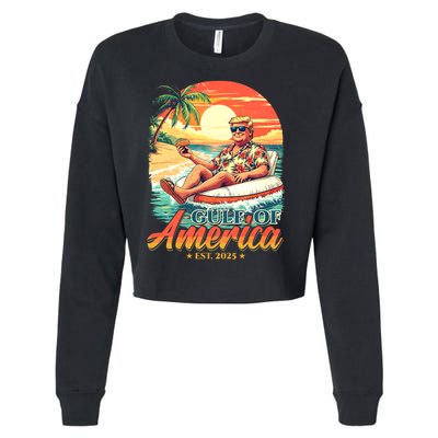 Funny Trump Shirt Gulf Of Us America Est 2025 Cropped Pullover Crew