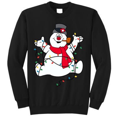 Frosty The Snowman Christmas Lights Portrait T Sweatshirt