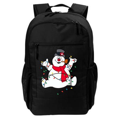 Frosty The Snowman Christmas Lights Portrait T Backpack