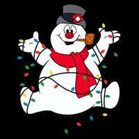 Frosty The Snowman Christmas Lights Portrait T Sustainable Bucket Hat