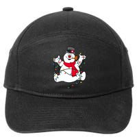 Frosty The Snowman Christmas Lights Portrait T 7-Panel Snapback Hat