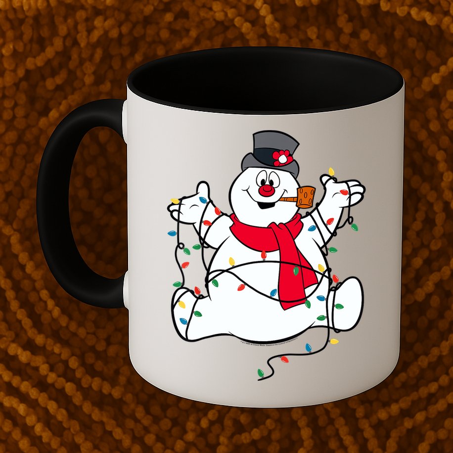 Frosty The Snowman Christmas Lights Portrait T Mug