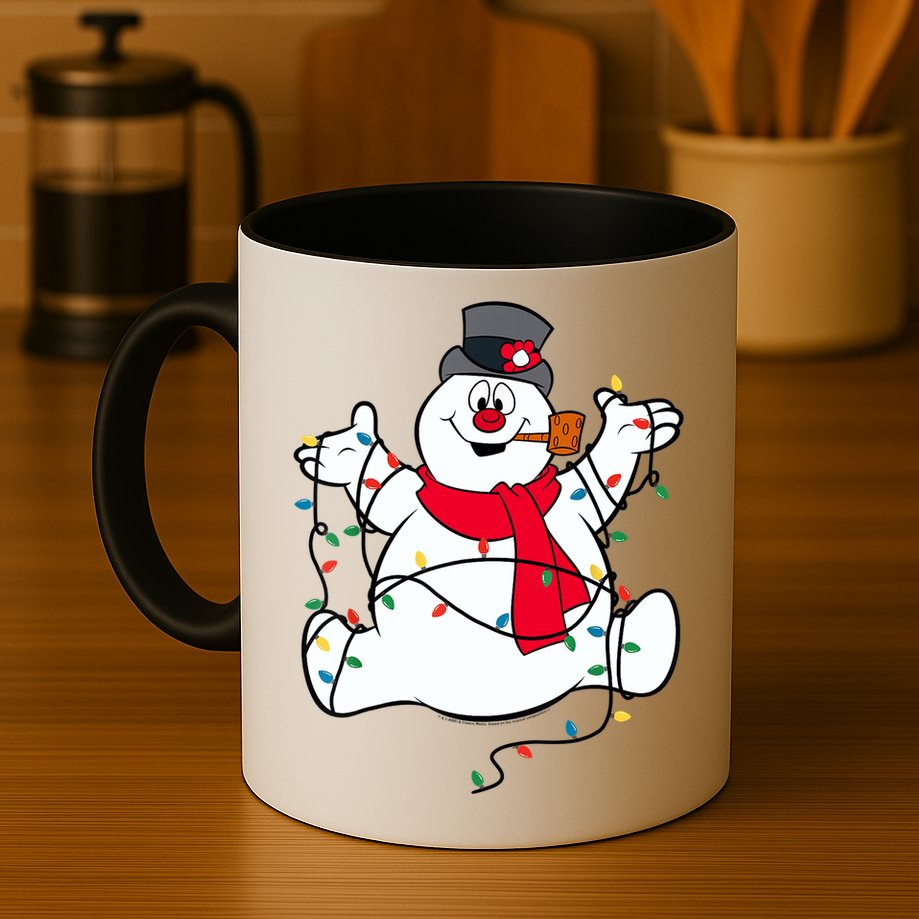 Frosty The Snowman Christmas Lights Portrait T Mug
