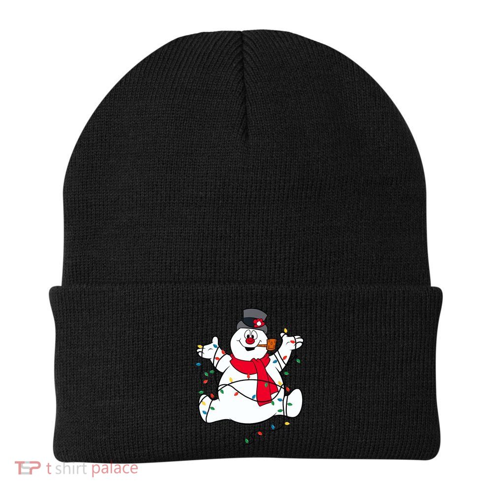 Frosty The Snowman Christmas Lights Portrait T Beanie