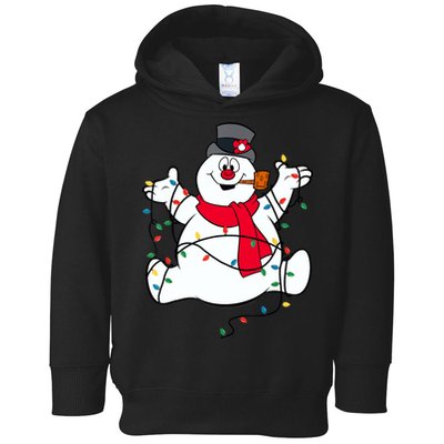 Frosty The Snowman Christmas Lights Portrait T Toddler Hoodie
