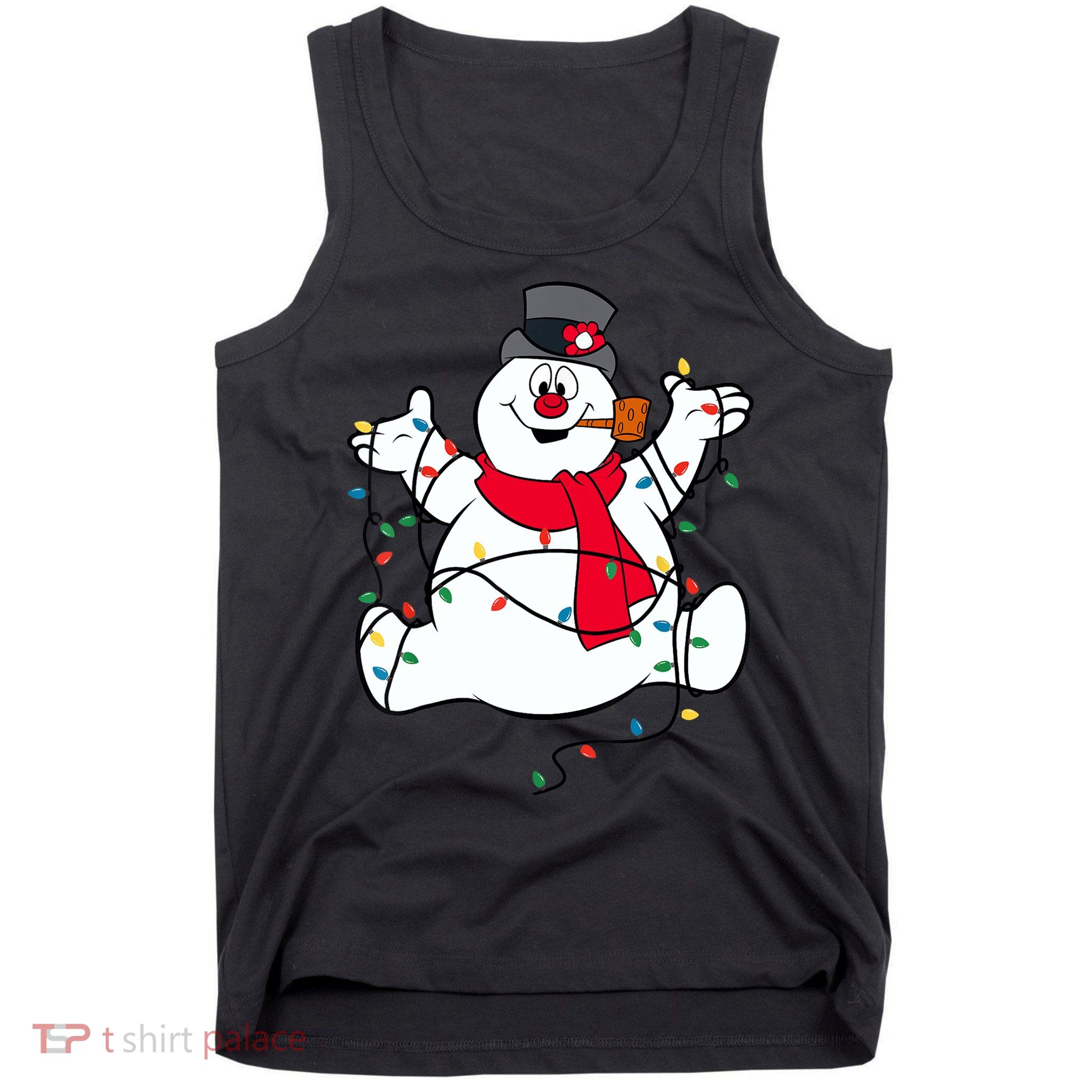 Frosty The Snowman Christmas Lights Portrait T Tank Top
