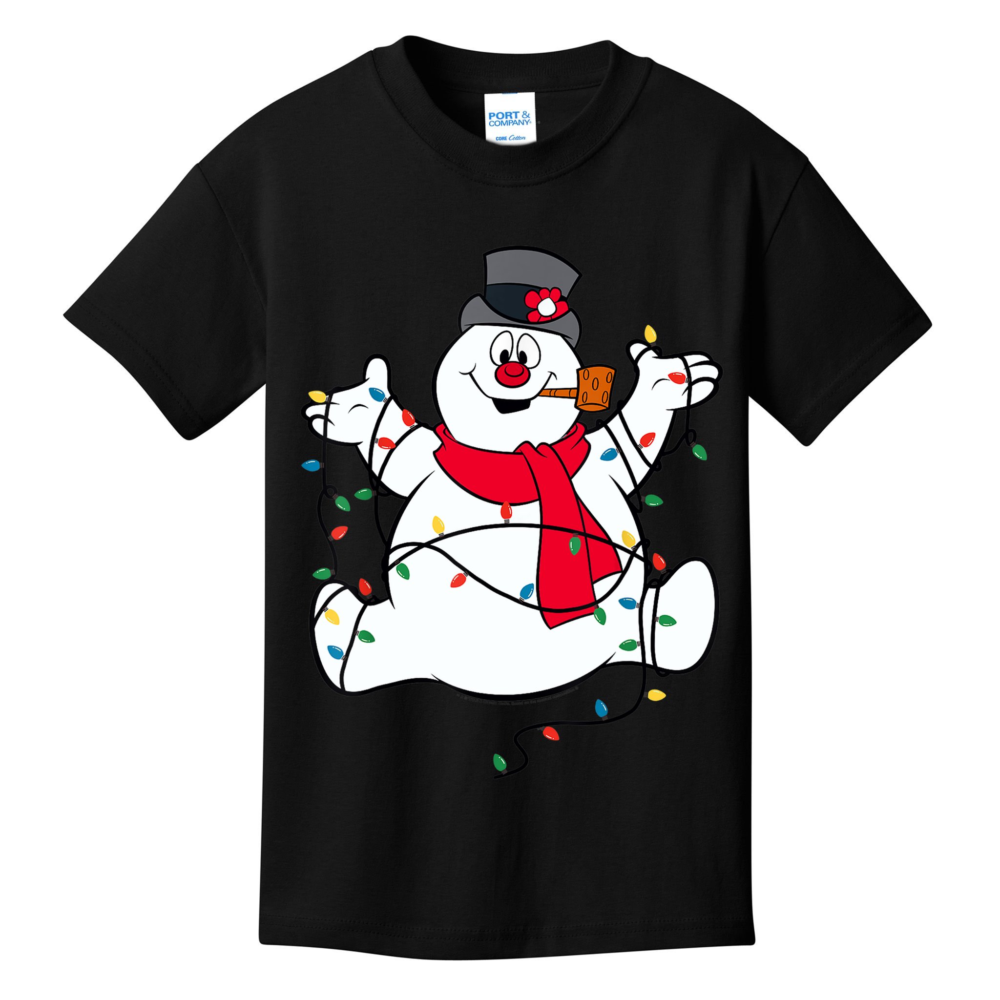 Frosty The Snowman Christmas Lights Portrait T Kids T-Shirt