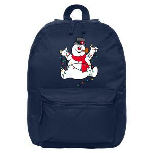 Frosty The Snowman Christmas Lights Portrait T 16 in Basic Backpack