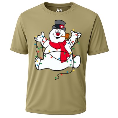 Frosty The Snowman Christmas Lights Portrait T Performance Shirt