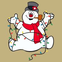 Frosty The Snowman Christmas Lights Portrait T Magnet