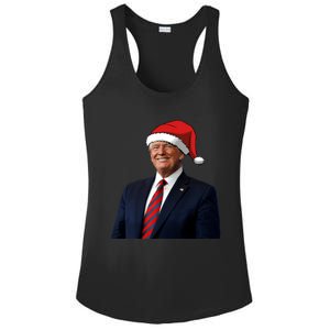 Funny Trump Santa Hat Donald Trump Christmas New Year 2025 Meaningful Gift Ladies PosiCharge Competitor Racerback Tank