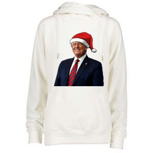 Funny Trump Santa Hat Donald Trump Christmas New Year 2025 Meaningful Gift Womens Funnel Neck Pullover Hood