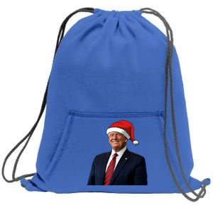 Funny Trump Santa Hat Donald Trump Christmas New Year 2025 Meaningful Gift Sweatshirt Cinch Pack Bag