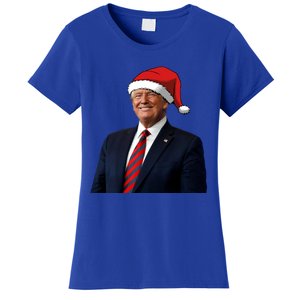 Funny Trump Santa Hat Donald Trump Christmas New Year 2025 Meaningful Gift Women's T-Shirt