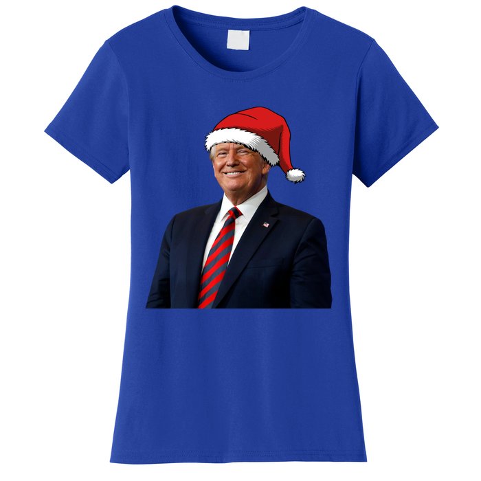 Funny Trump Santa Hat Donald Trump Christmas New Year 2025 Meaningful Gift Women's T-Shirt