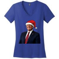 Funny Trump Santa Hat Donald Trump Christmas New Year 2025 Meaningful Gift Women's V-Neck T-Shirt