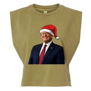 Funny Trump Santa Hat Donald Trump Christmas New Year 2025 Meaningful Gift Garment-Dyed Women's Muscle Tee