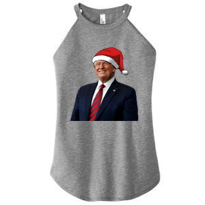 Funny Trump Santa Hat Donald Trump Christmas New Year 2025 Meaningful Gift Women's Perfect Tri Rocker Tank