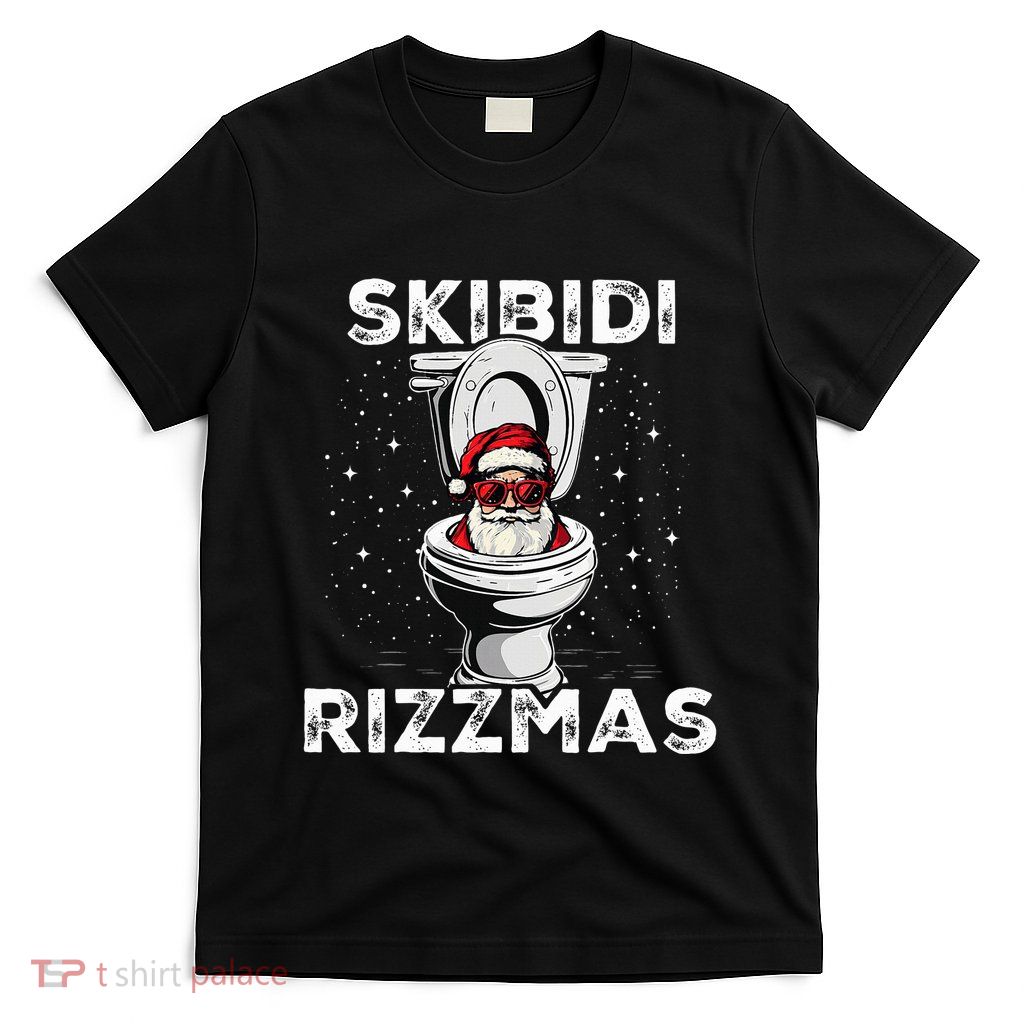 Funny Toilet Santa White Elephant Christmas T-Shirt