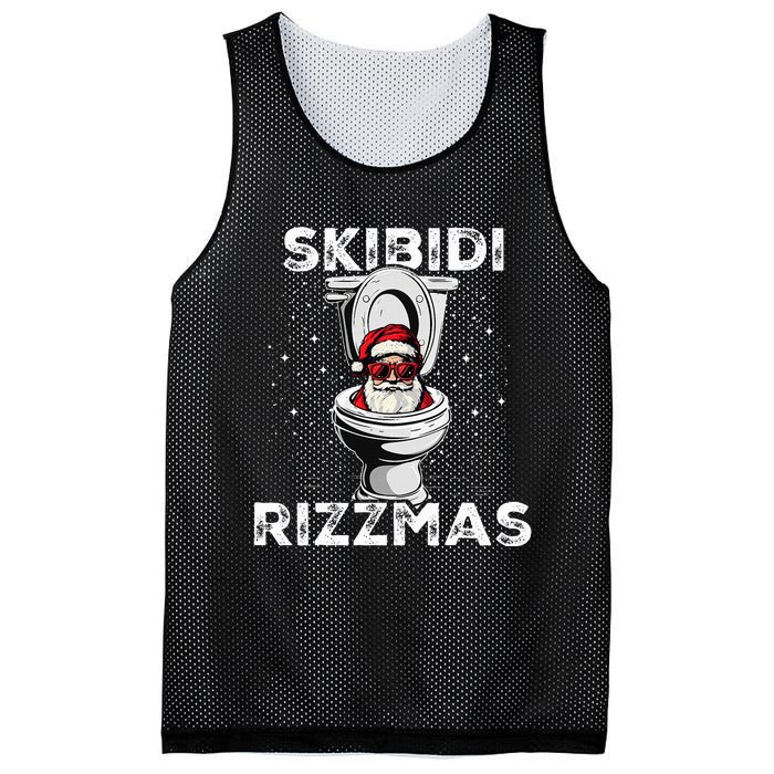 Funny Toilet Santa White Elephant Christmas Mesh Reversible Basketball Jersey Tank