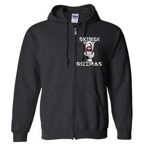 Funny Toilet Santa White Elephant Christmas Full Zip Hoodie