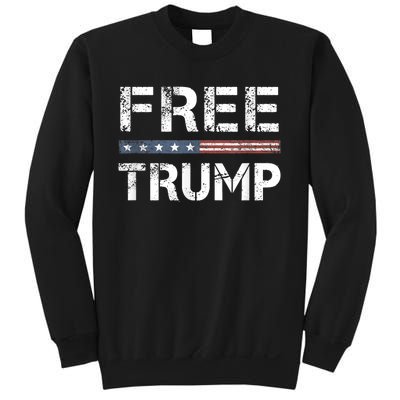 Free Trump Support Trump 2024 America Flag Sweatshirt