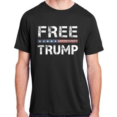 Free Trump Support Trump 2024 America Flag Adult ChromaSoft Performance T-Shirt