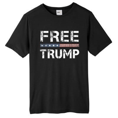 Free Trump Support Trump 2024 America Flag Tall Fusion ChromaSoft Performance T-Shirt