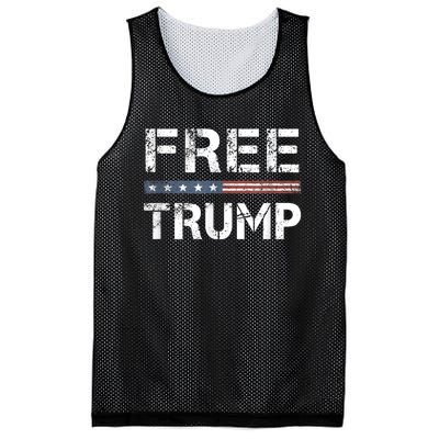 Free Trump Support Trump 2024 America Flag Mesh Reversible Basketball Jersey Tank