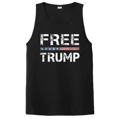 Free Trump Support Trump 2024 America Flag PosiCharge Competitor Tank