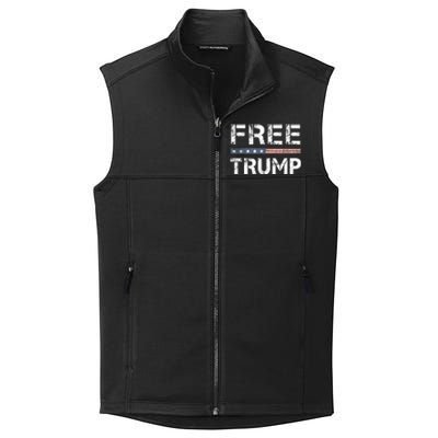 Free Trump Support Trump 2024 America Flag Collective Smooth Fleece Vest