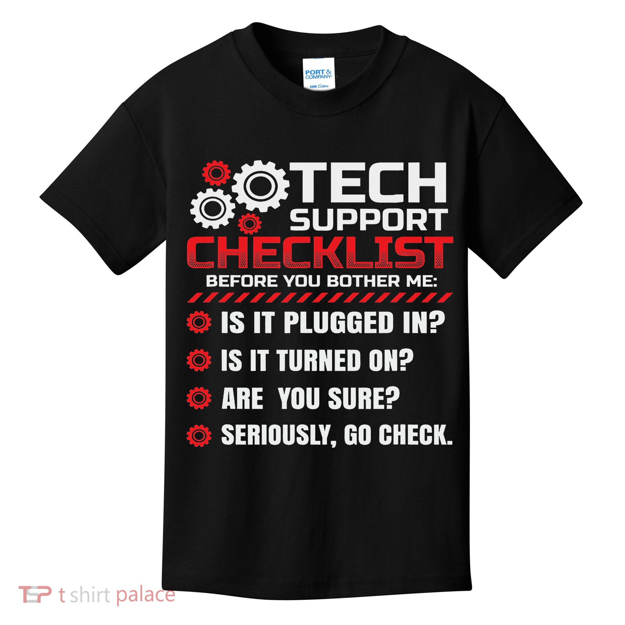 Funny Tech Support Checklist Helpdesk Kids T-Shirt