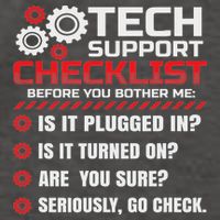 Funny Tech Support Checklist Helpdesk Vector Backpack