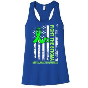 Fight The Stigma Tal Health Awareness Depression Anxiety Great Gift Women's Racerback Tank