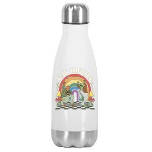 Frog & Toad Say Gay Rights Frog LGBT LGBTQ Rights L Rainbow Pride Month Stainless Steel Insulated Water Bottle