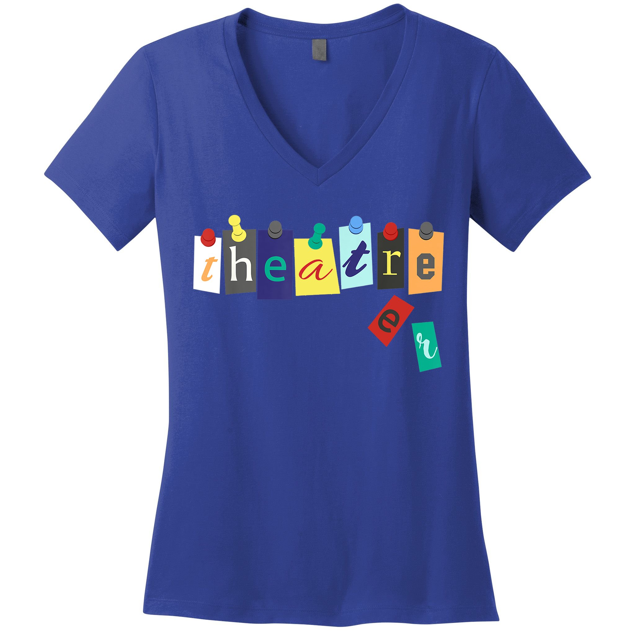 Funny Theater Theatre Fan Gift Musical Play Broadway Drama Gift Women's V-Neck T-Shirt