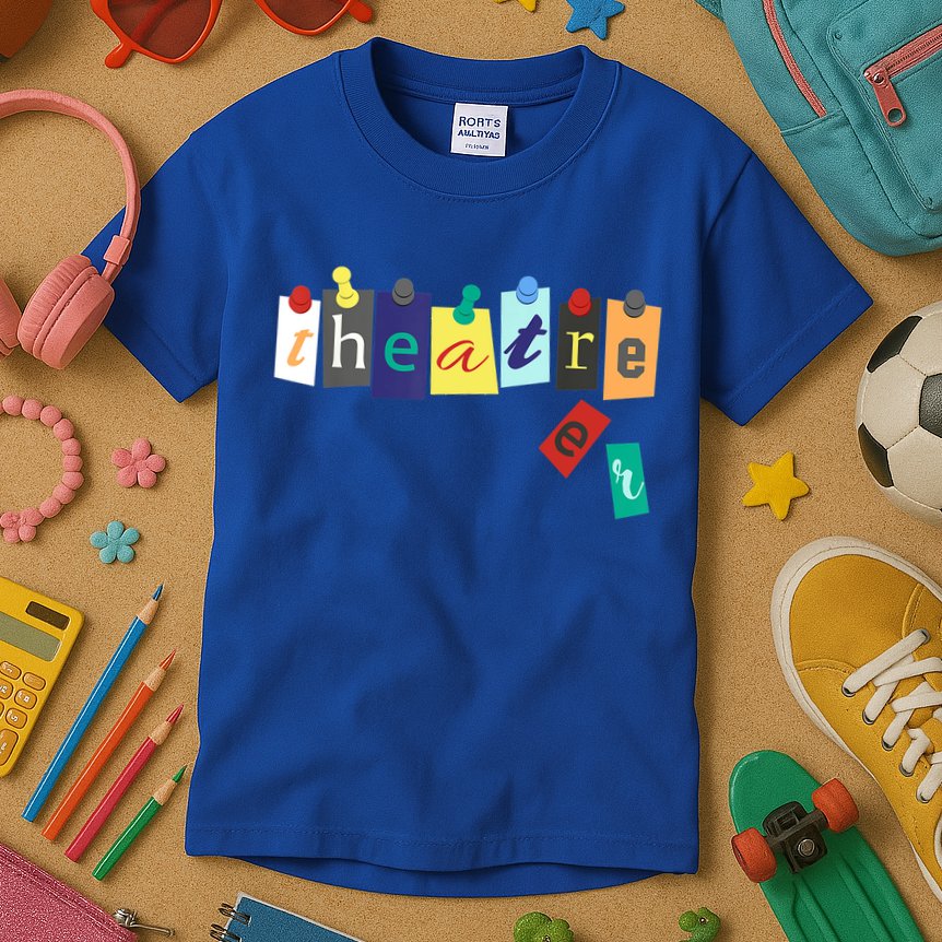Funny Theater Theatre Fan Gift Musical Play Broadway Drama Gift Kids T-Shirt