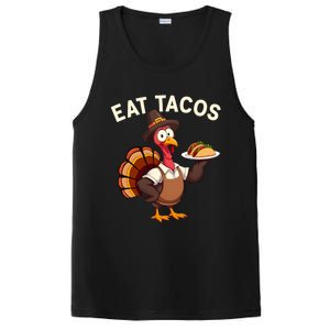 Funny Thanksgiving Turkey Eat Tacos Mexican Thanksgiving PosiCharge Competitor Tank