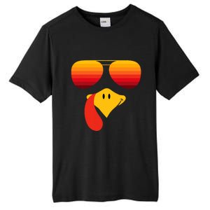 Funny Thanksgiving Turkey Face With Sunglasses Tall Fusion ChromaSoft Performance T-Shirt