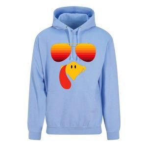 Funny Thanksgiving Turkey Face With Sunglasses Unisex Surf Hoodie