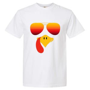 Funny Thanksgiving Turkey Face With Sunglasses Garment-Dyed Heavyweight T-Shirt