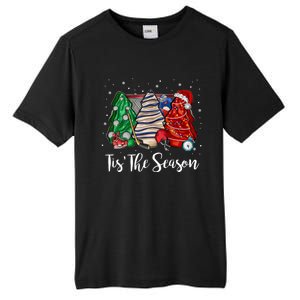 Funny Tis The Season Design Christmas Tree Cakes Hockey Meaningful Gift Tall Fusion ChromaSoft Performance T-Shirt