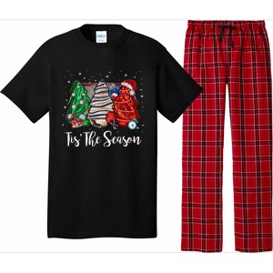 Funny Tis The Season Design Christmas Tree Cakes Hockey Meaningful Gift Pajama Set