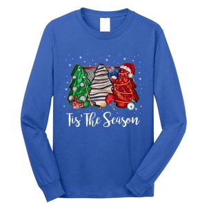 Funny Tis The Season Design Christmas Tree Cakes Hockey Meaningful Gift Long Sleeve Shirt